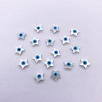 Seashell Beads, Shell, Star, DIY & enamel, white, 6mm [
