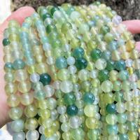Agate Beads, Round, DIY green [