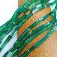 Natural Green Agate Beads, Rectangle, DIY, green Approx 38 cm [