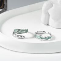 Цирконий Micro Pave Латунь палец кольцо, с Эпоксидные стикер & кубический цирконий, Другое покрытие, ювелирные изделия моды & разные стили для выбора & Женский, продается PC