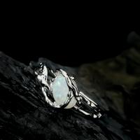 Zirkonia Messing Finger Ring, mit Opal, plattiert, Modeschmuck & für Frau, Height:0.95cm, verkauft von PC