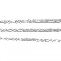 Серебряное ожерелье цепи, Серебро 925 пробы, полированный, DIY & разный размер для выбора, платиновый цвет, продается G