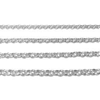 Серебряное ожерелье цепи, Серебро 925 пробы, полированный, DIY & разный размер для выбора, платиновый цвет, продается G