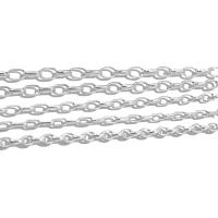 Sterling Silver Necklace Chain, 925 Sterling Silver, polished, DIY platinum color 