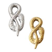 Stainless Steel Animal Pendants, 304 Stainless Steel, Snake, plated, DIY Approx 3.5mm 