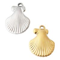 Stainless Steel Animal Pendants, 304 Stainless Steel, Shell, plated, DIY Approx 2mm [