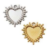 pendentifs de cœur en inox , Acier inoxydable 304, coeur, Placage, DIY, plus de couleurs à choisir Environ 2.5mm, Vendu par PC