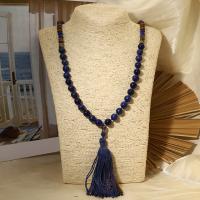 Fashion Fringe Necklace, Natural Stone, with Lapis Lazuli, fashion jewelry nickel, lead & cadmium free Approx 45 cm 