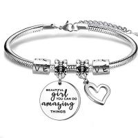 Stainless Steel Charm Bracelet, 304 Stainless Steel, with 5cm extender chain, fashion jewelry Approx 20 cm [