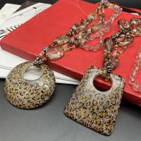 Harz Wax Schnur Halsband, Modeschmuck & für Frau, braun, Länge:88 cm, verkauft von PC