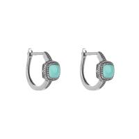 Sterling Silver Drop Earring, 925 Sterling Silver, with turquoise, vintage & for woman, turquoise size [