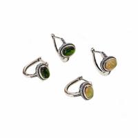 Sterling Silver Drop Earring, 925 Sterling Silver, with Gemstone, Oval, vintage & for woman, gemstone size [