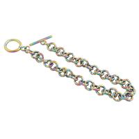 Stainless Steel Chain Bracelets, 304 Stainless Steel, Vacuum Ion Plating, fashion jewelry & for woman Approx 200 mm [