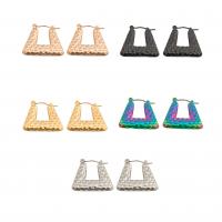 Edelstahl Baumeln Ohrring, 304 Edelstahl, Vakuum-Ionen-Beschichtung, Modeschmuck & für Frau, keine, 23x23mm, verkauft von Paar[