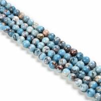 Single Gemstone Beads, Larimar, Round, DIY, blue, 6mm Approx 38 cm 