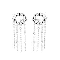 Fashion Fringe Earrings, Messing, Modeschmuck & für Frau, 43x17mm, verkauft von Paar[