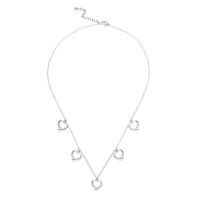 Stainless Steel Jewelry Necklace, 304 Stainless Steel, with 1.97inch extender chain, Heart, fashion jewelry & for woman Approx 17.72 Inch [