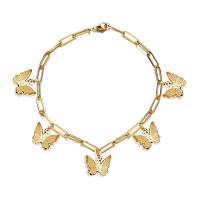 Stainless Steel Charm Bracelet, 304 Stainless Steel, Butterfly, fashion jewelry & for woman Approx 8.28 Inch [