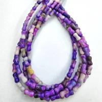 Einzelne Edelstein Perlen, Quarz, Knochen, DIY, violett, 5x12mm, Länge:ca. 38 cm, verkauft von Strang[