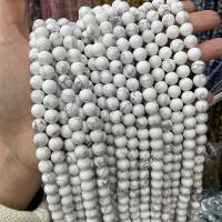 Einzelne Edelstein Perlen, Magnesit, rund, DIY & verschiedene Größen vorhanden, weiß, verkauft von Strang[