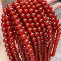 Natural Red Agate Beads, Round, DIY red [