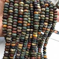 Einzelne Edelstein Perlen, Rote Kiefer, flache Runde, DIY & verschiedene Größen vorhanden, gemischte Farben, verkauft von Strang[