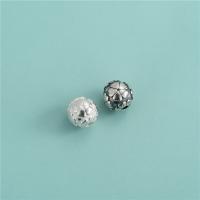 Sterling Silver Spacer Beads, 925 Sterling Silver, Round, plated, DIY Aperture about 9.6 mm Approx 2.2mm 