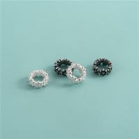 Perles intercalaires en argent , argent sterling 925, Placage, DIY, plus de couleurs à choisir, 9.8mm Environ 6mm, Vendu par PC[