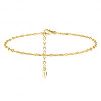 Fashion Jewelry Anklet, 925 Sterling Silver, with 5CM extender chain, plated, for woman Approx 22 cm 