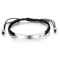 Titanium Steel Bracelet & Bangle, Adjustable & fashion jewelry & micro pave cubic zirconia Approx 220 mm 
