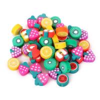 Obst Polymer Clay Perlen, Polymer Ton, DIY & gemischt, gemischte Farben, 10mm, ca. 1000PCs/Tasche, verkauft von Tasche[