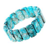 Impression Jasper Bracelet, Rectangle, fashion jewelry & Unisex, blue Approx 18 cm [