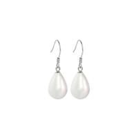 Sterling Silver Drop Earring, 925 Sterling Silver, with Shell Pearl, fashion jewelry & for woman 