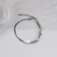 Sterling Silver Bracelets, 925 Sterling Silver, with 1.18inch extender chain, fashion jewelry & Unisex Approx 7.87 Inch 