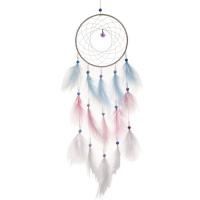 Fashion Dream Catcher, Feather, with Cotton Thread & Iron, handmade, for home and office mixed colors, 650mm 
