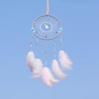 Fashion Dream Catcher, Feather, with Cotton Thread & Iron, handmade, for home and office white, 560mm [