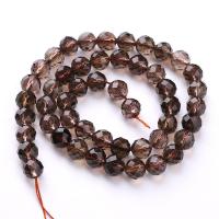 Natural Smoky Quartz Beads, Round, DIY black 