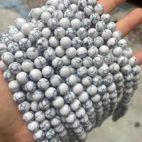 Synthetische Türkis Perlen, rund, DIY & verschiedene Größen vorhanden, weiß, verkauft von Strang[