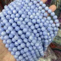 Single Gemstone Beads, Synthetic Agate, Round, DIY, purple 