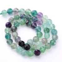 Fluorite Beads, Natural Fluorite, Round, DIY multi-colored [