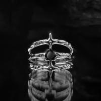 Circón cúbico anillo de dedo de latón, metal, con cúbica circonia, chapado, Joyería & para mujer, libre de níquel, plomo & cadmio, High:1.8cm, Vendido por UD[
