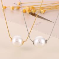 Titan Schmuck Halskette, Titanstahl, mit Kunststoff Perlen, plattiert, Modeschmuck & verschiedene Größen vorhanden & für Frau, keine, Länge:ca. 45 cm, verkauft von PC