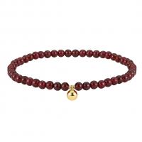 Fashion Jewelry Anklet, 925 Sterling Silver, with Gemstone, plated & for woman Approx 23 cm 
