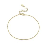Fashion Jewelry Anklet, argent sterling 925, avec 5CM chaînes de rallonge, Placage, pour femme, plus de couleurs à choisir Environ 21 cm, Vendu par PC