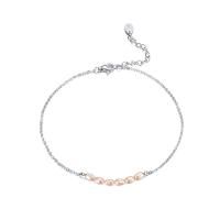 Fashion Jewelry Anklet, 925 Sterling Silver, with Freshwater Pearl, with 4CM extender chain, plated, for woman Approx 21 cm [