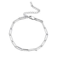 Sterling Silver Bracelets, 925 Sterling Silver, with 5CM extender chain, plated, for woman Approx 16.5 cm [
