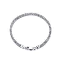 Sterling Silver Bracelets, 925 Sterling Silver, Rose, plated, Unisex silver color [