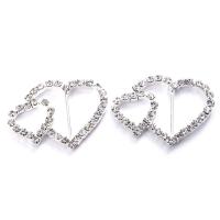 Hair Barrette Finding, Zinc Alloy, silver color plated, DIY & with rhinestone, hair accessories DIY findings length 15-20mm 