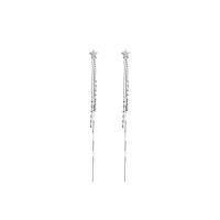Sterling Silver Thread Through Earrings, 925 Sterling Silver, fashion jewelry & for woman [