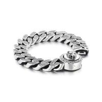 Stainless Steel Chain Bracelets, 316L Stainless Steel, fashion jewelry & for man, 15mm Approx 9.06 Inch 